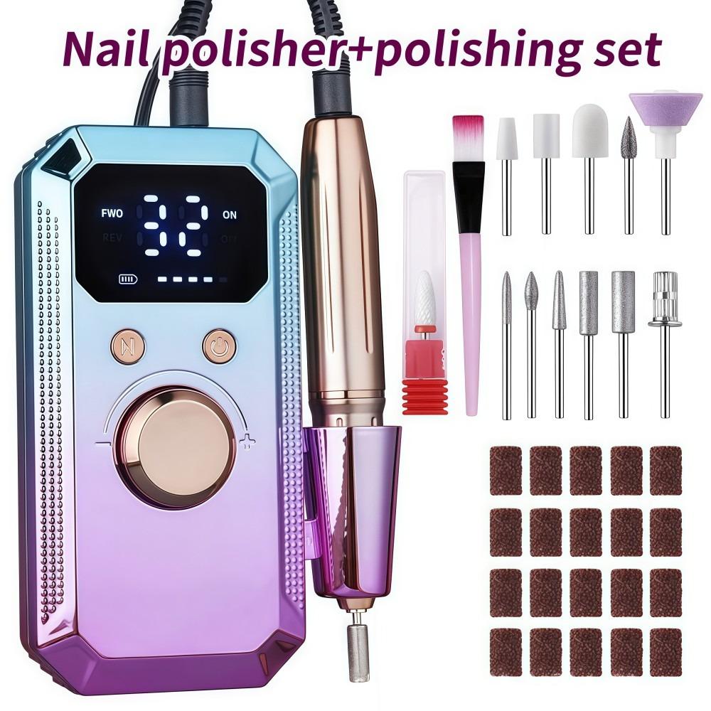 LED Display Electric Nail Polishing Grinder Rechargeable Nail Grinder Nail Tools