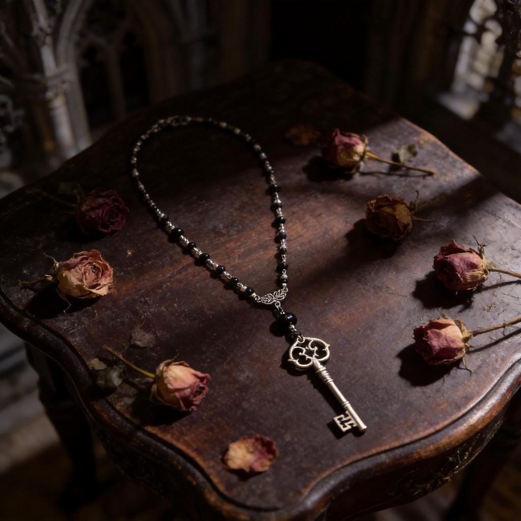 Retro Gothic Style Long Chain Necklace With Cross Pendant For Womens Vintage Jewelry