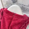 Girls' Winter Velvet Bow Dress - AWB106