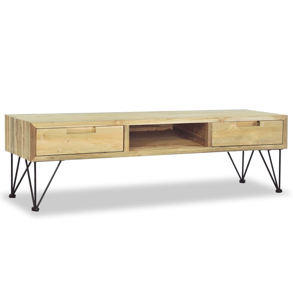 Vidaxl Szafka Pod Telewizor, 120 X 35 X 35 Cm, Lite Drewno Tekowe
