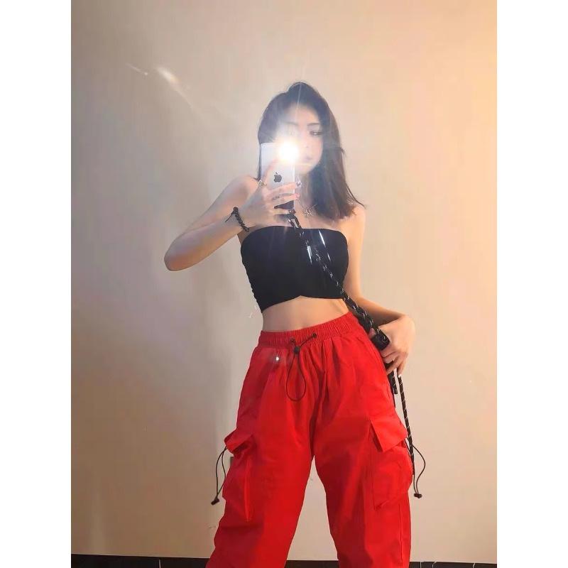 Women's Retro Hip Hop Wide-Leg Workwear Pants