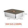 Portable Food Fruit Bento Box 304 Stainless Steel Lunch Box With Lid Snacks Containers Box Leak-Proof Storage Fresh-keeping Box