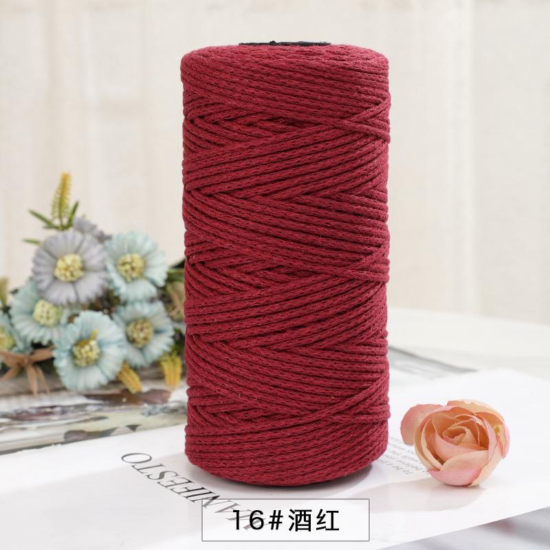 150g/150m 2mm Round Strand Hollow Yarn,European Hook Bag Core Diy Thread,Many Colors,Hand-knitted Crochet Matching Crocheting