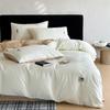 60S Cotton Sateen Jacquard Bedding Set Solid Color Bed Linen