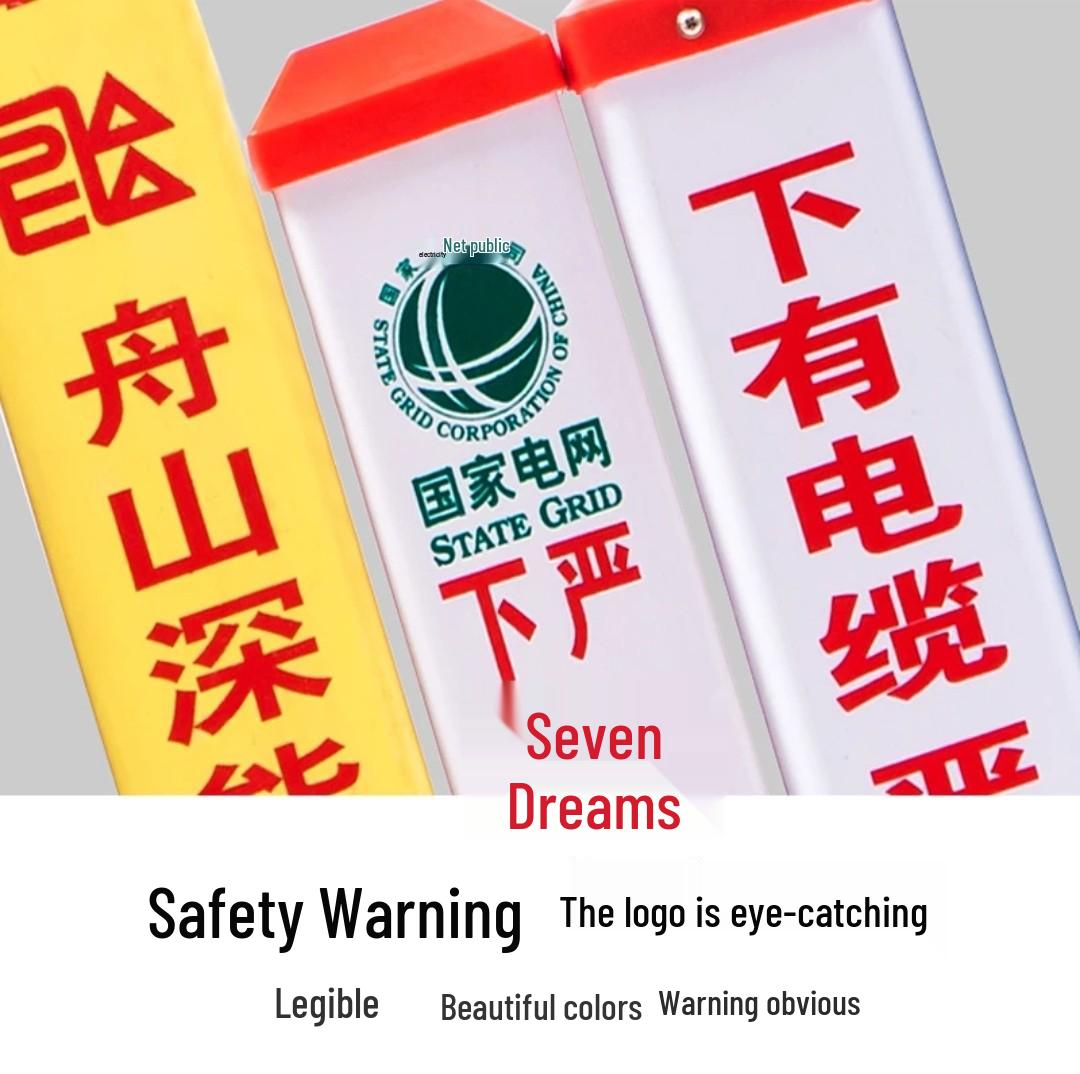 Fiberglass Warning Post for Utilities and Guardrails