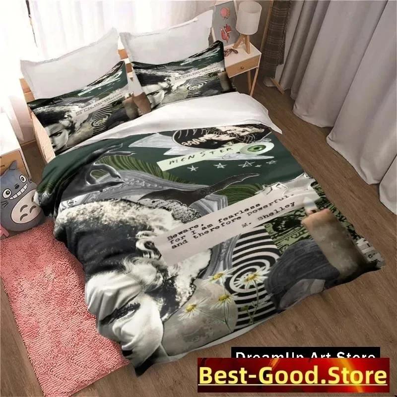 B-Bride of Frankenstein Bedding Set Printed Bed Set With Pillowcase Bed Duvet Cover Soft Single Double Queen Super King Size