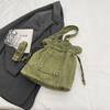 IELGY Korean Version of Fashionable Large-capacity Casual Denim Bucket Bag, Versatile Shoulder Underarm Bag