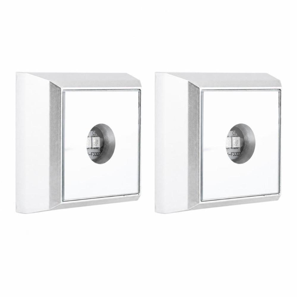 2er-Pack Quadratische Form LED-Lampenbasis Batteriebetrieben Display-Basis LED-Halter Ständer Glas Kunst