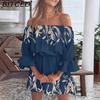 BITCED Spring/Summer Women's Sexy Fashion Off-the-Shoulder Printed Dress