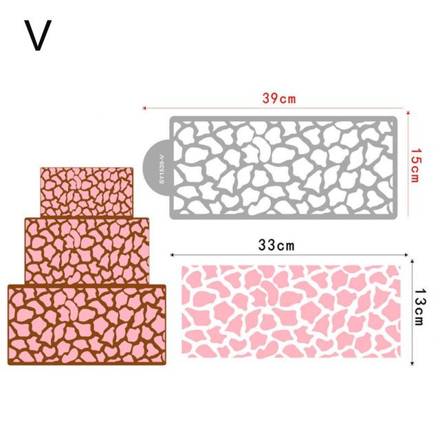 DIY богемный стиль пластиковая форма для сахарного сита форма для печати помадки полый свадебный торт край украшения шаблон инструменты для выпечки