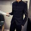 Men's Youth Slim Fit Zhongshan Suit: Stand Collar Casual Chinese Style Wedding Dress 16