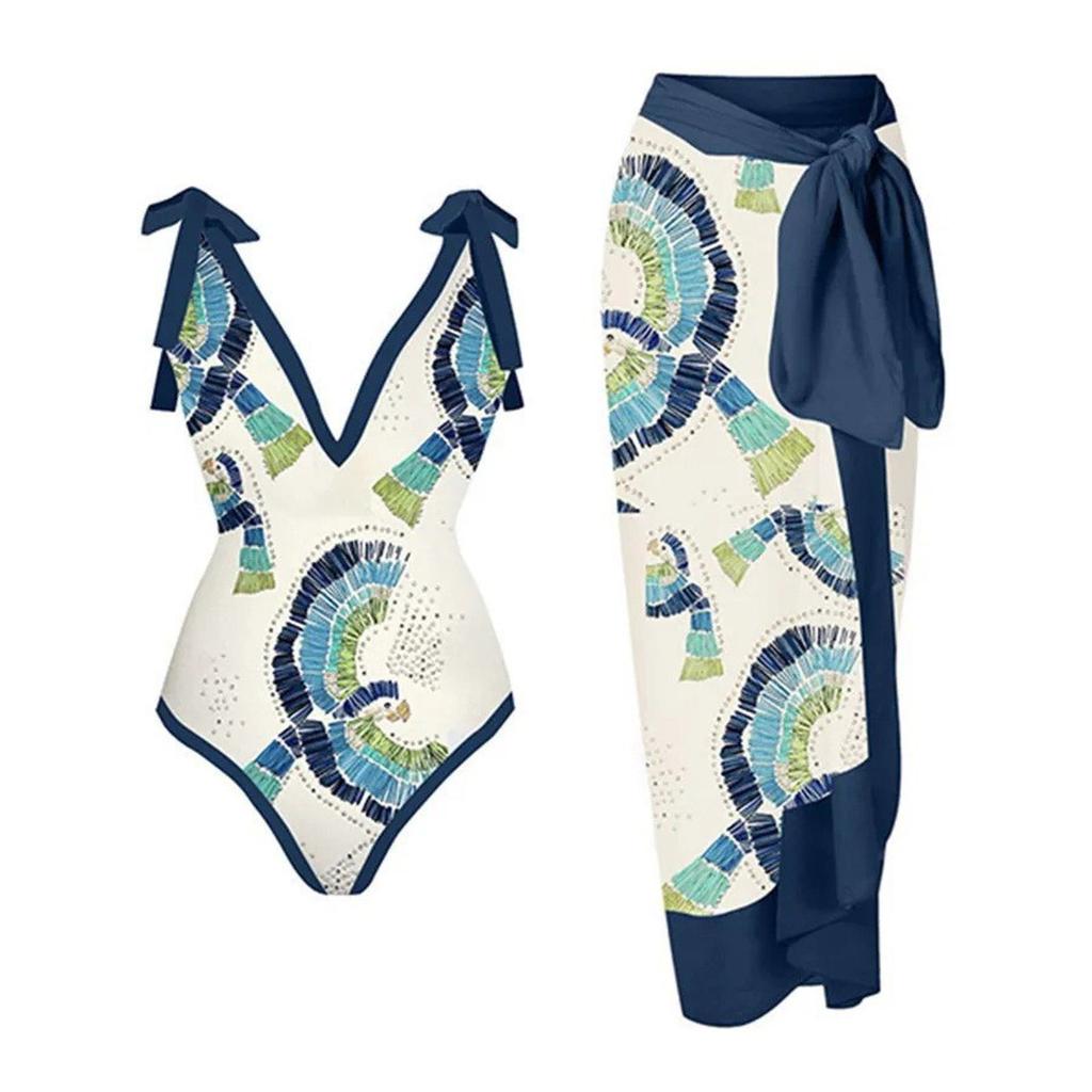 2026 Nieuw Vintage Badpak Conservatief Eendelig Bikini Badpak Set