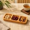 Natural Bamboo Bamboo Food Platter Divided Divided Fruit Dishes  Dining Area