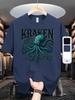 Kraken with Swirling Tentacles Cotton Men's T-shirt