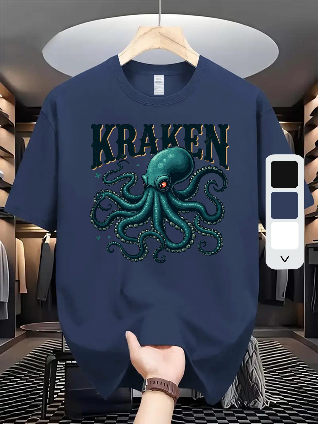 

Kraken with Swirling Tentacles Cotton Men s T-shirt XL