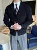2023 Men's British Retro Slim Fit Lapel Cardigan – Light Mature Business Knitwear Sweater Jacket