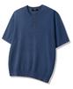 TRILLION Pineapple Henley Neck Short Sleeve Knit_Navy