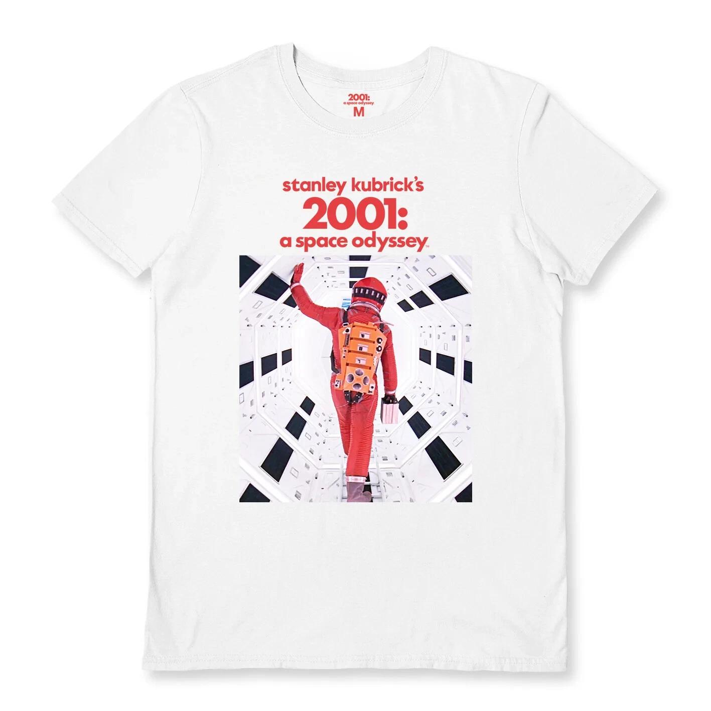 

2001: A Space Odyssey 100% Cotton T-shirt Mens Tees Top - Official Short Sleeve White Tee S