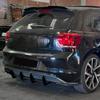 4 Fins Car Rear Bumper Diffuser For Volkswagen Polo MK6 GTI 2017 To 2021 ABS Hatchback Body Kits Splitter Spoiler Black Tuning