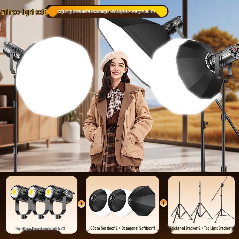 COB Photography Studio Light with Grid and Soft Light Mode for Clothing and Portrait Atmosphere