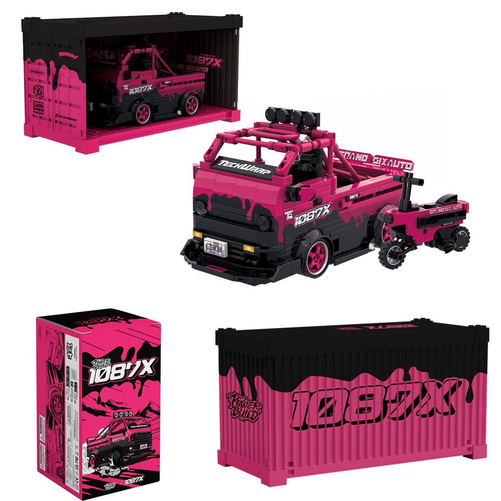 MOC PB Technical Speed Champion MX5 Racing Car Model Camper Container Building Block Brick Assembly Toys Kids Xmas Gift