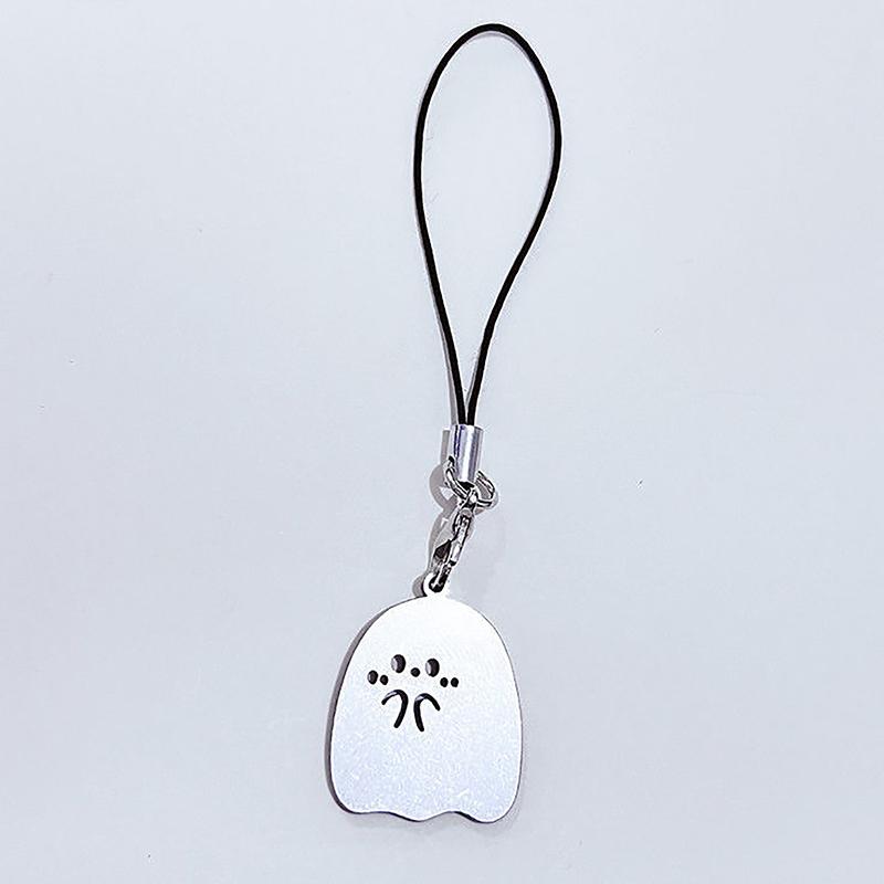 Lovely Metal Ghost Mobile Phone Lanyard Cute Ghost Phone Strap Cell Phone Chain Keychain For Halloween Gifts
