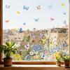 Floral Butterfly Design Window Clings Butterfly Decals