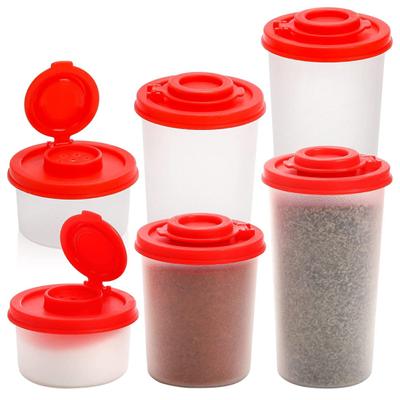 Flaschen, feuchtigkeitsbeständige Salz- und Pfefferstreuer, durchsichtige luftdichte Kunststoffdeckel, BPA-freie Gewürzbehälter