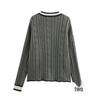 2025 Spring Women's Sweet Casual Loose Knit Cardigan with Cable Pattern