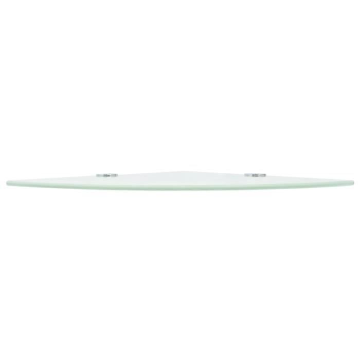 VidaXL Étagères d'angle 2 pcs et supports chromés Verre Blanc 35x35 cm