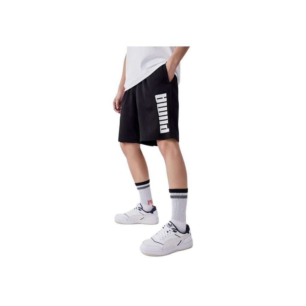 Puma Elastic Waist Mid Rise Printed Logo Casual Shorts Men Shorts Blue 848712-06