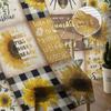 Sunflower Retro Rustic Sheer Curtain for Living Room Hall Wall Dress Up Home Window Supplies Pop Print Tulle Curtains