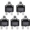 5PCS 5,10,15,20,30Amp Circuit Breakers With Manual Reset 32VDC,AC125-250V With Quick Connect Terminals