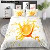 Kids Orange Duvet Cover King Queen Fruit Tangerine Bedding Set Tropical Botanical Comforter Cover 2/3pcs Polyester Quilt Cover