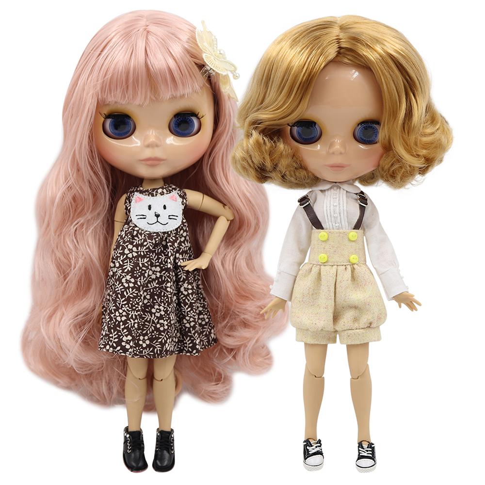 

ICY DBS Blyth Doll 1/6 bjd toy joint body tan skin doll 30cm shiny face for DIY custom doll