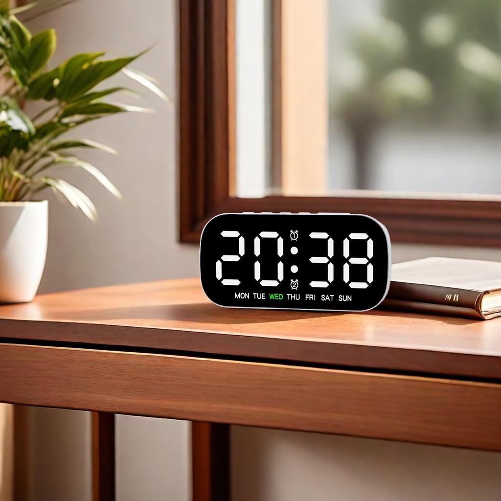 Alarm Digital LED Alarm Clocks Temperature Date Clocks Display Table Clock
