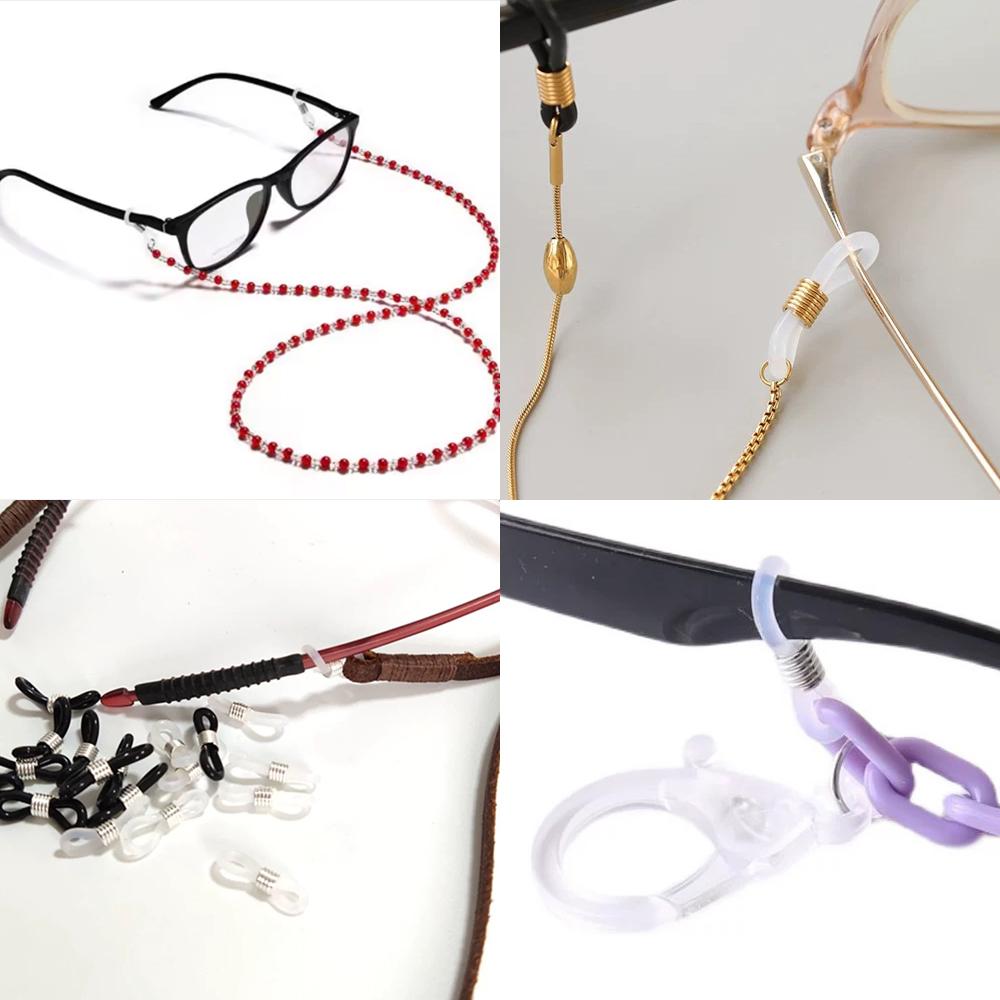 50pcs/Lot Eyeglass Chain Ends Eyeglasses Spectacles Chain Glasses Retainer Ends Rope Sunglasses Cord Holder Strap Loop Connector