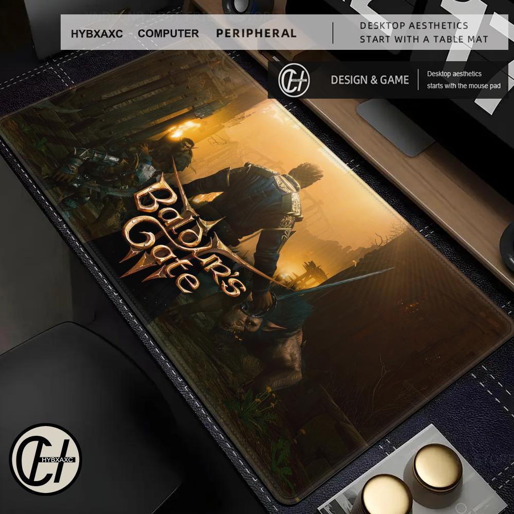Baldurs Gate Mousepad HD Printing Computer Gamers Desk Mat Locking Edge Nonslip Mouse Pad XXL Xcm Keyboard PC Desk Pads