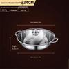 Stainless Steel Divided Hot Pot with Lid