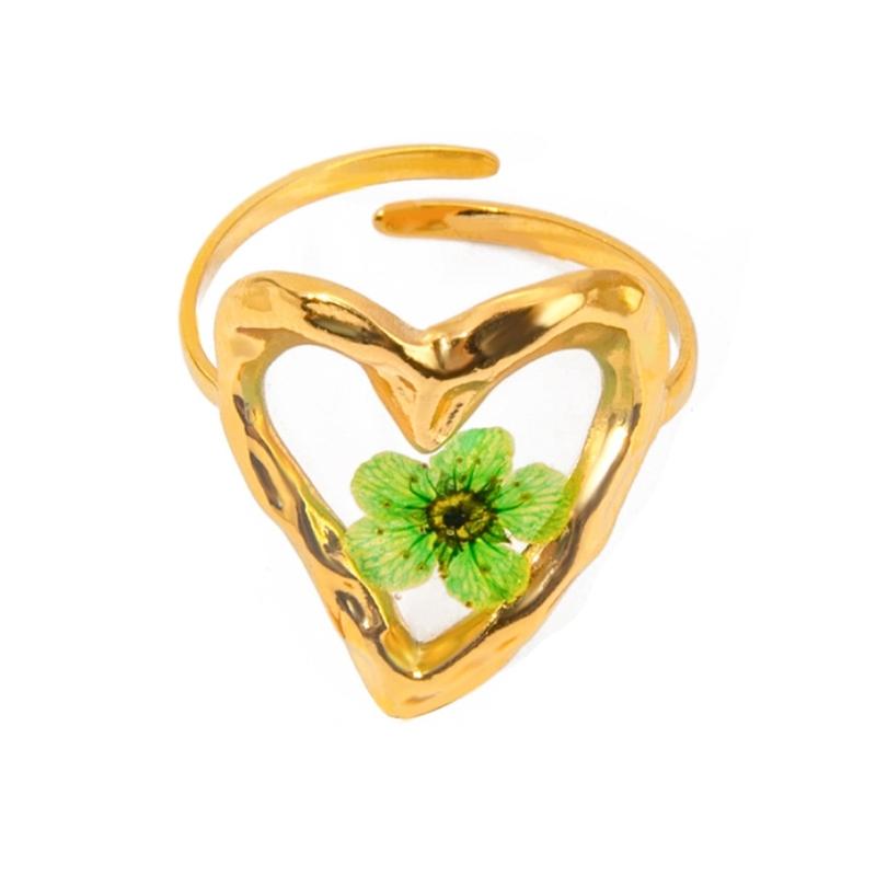 Elegant Floral Open Rings Jewelry Fashionable Flower Rings Accessory Unique Finger Rings Open Rings Adornment