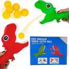 Brinquedos Pop and Catch de Dinossauro, Jogos ao Ar Livre de Tubarão com 2 Lançadores de Copo de Captura e 5 Bolas, Pressione o Gatilho para Estourar - Jogos para Crianças