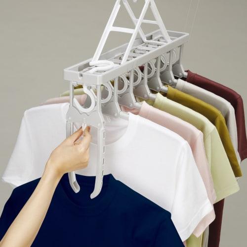 Twin Mall Laundry Drying Rack, 7-Row, Gray, Width 45-62cm x Depth 52cm, BEILU BE-10G, Light Gray