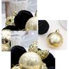 25pcs 6cm Christmas Velvet Ball Pendant Flocking Shatterproof Christmas Hanging Balls Reusable Plastic Xmas Tree Ornaments