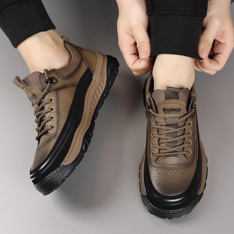 Модные черные коричневые мужские кроссовки для походов — фото 2