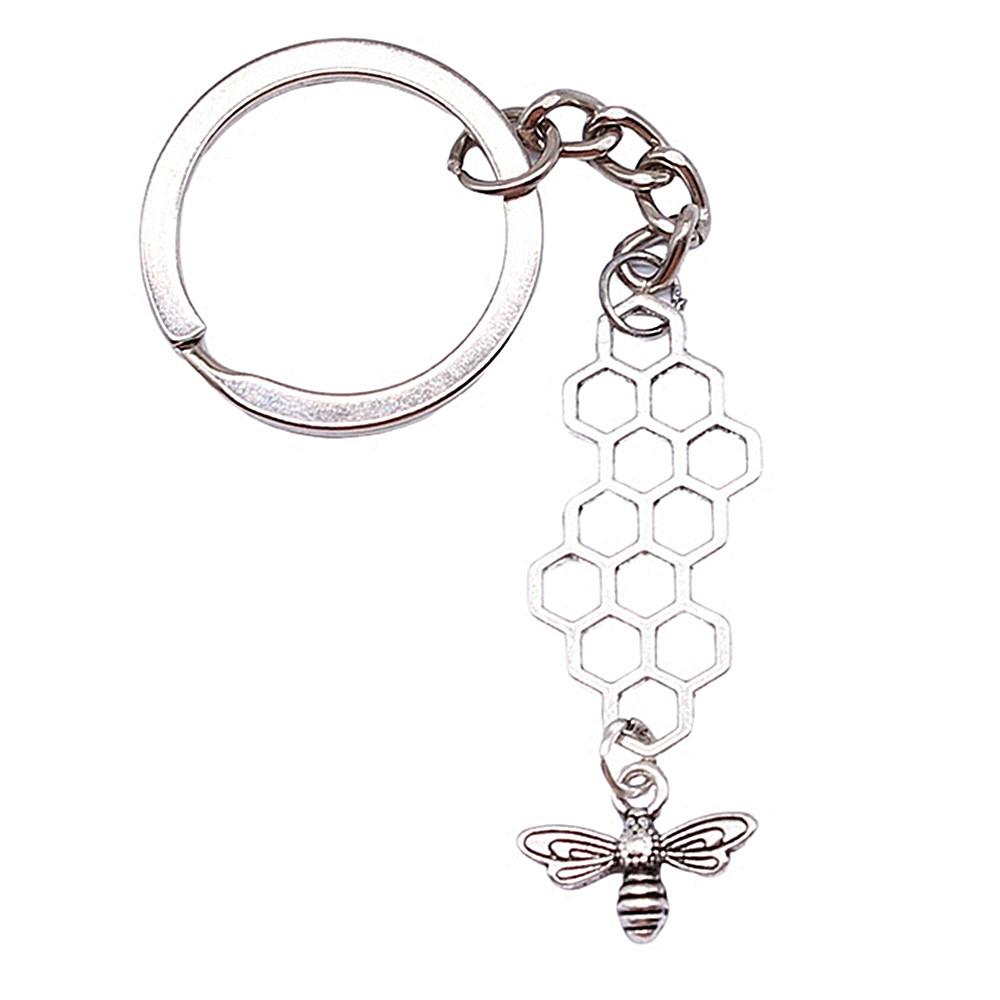 Breloc cu Charm Libelulă și Albină Pandantive Fluture Inel pentru Chei Inel de 28mm