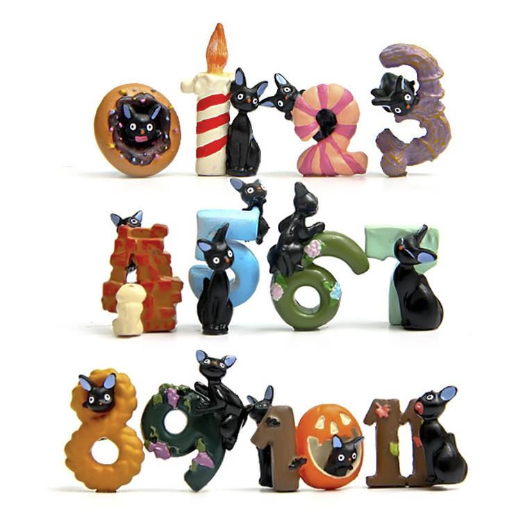 Kiki Delivery Service Jiji Creative Digital Black Cat Model Toy Action Figures