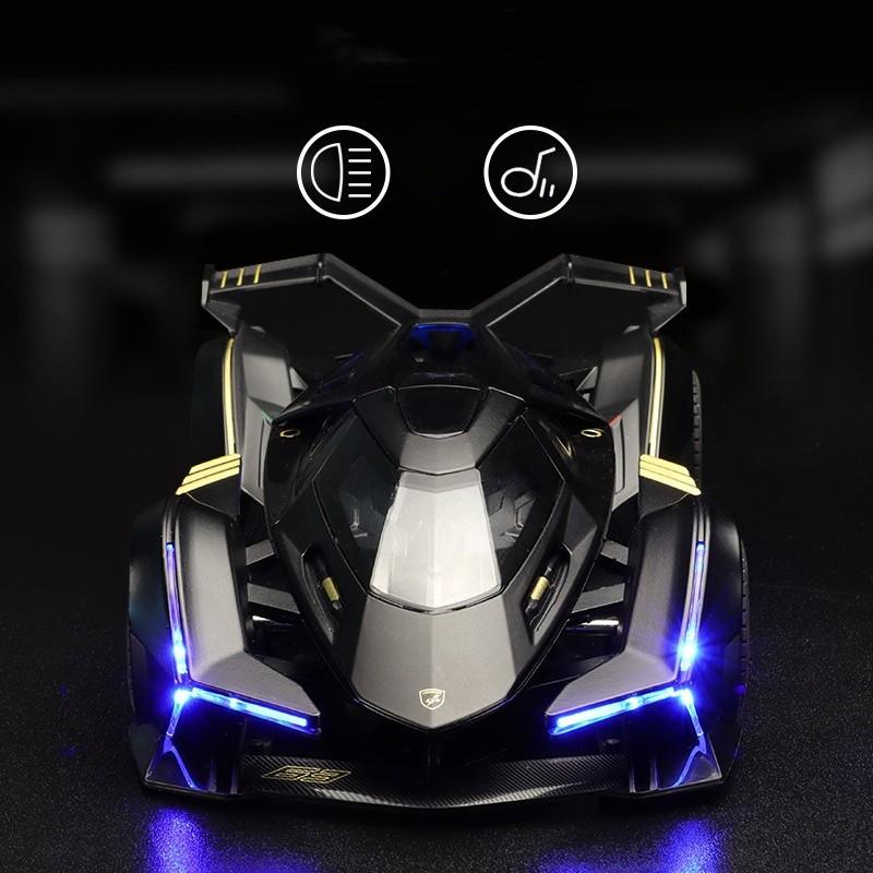 1/22 Lamborghini V12 GT Alloy Miniature Car Model Diecast Metal Scale Car Sound and Light Collection Childrens Toy Car Vehicles Gift