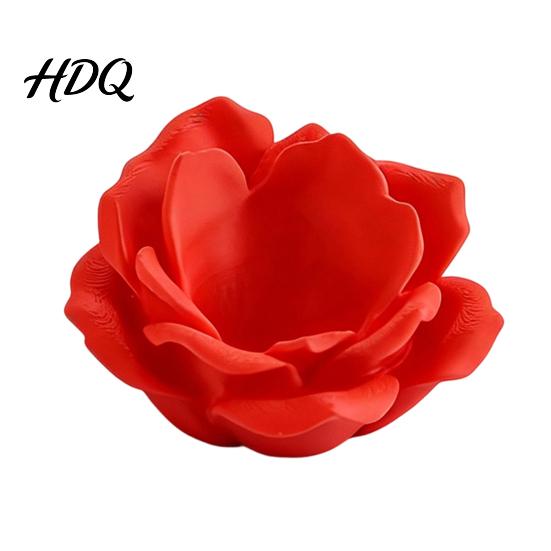 Tabletop Storage Organizer for Jewelry Rose Flower Candle Holders 3D Printed Floral Tealight Holder Multi-Color Decorative Stand Ring Trinket