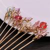 1PCS Vintage Chinese Style Hanfu Hair Chopsticks Hairpin Women Metal Glaze Hair Fork Woman Jewelry Hair Clip Hair Stick