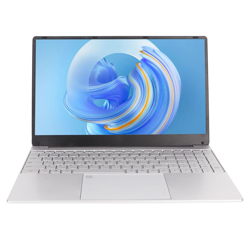 15.6in Laptop LPDDR4 16GB M.2 512G FHD Screen Silver Laptop Computer with Backlit Keyboard 100‑240V